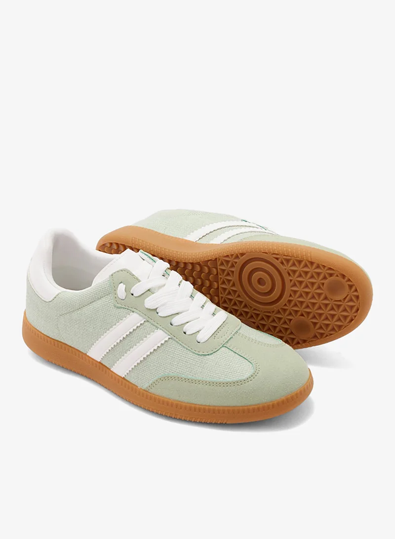 Ginger GREEN Stripe Detail Sneakers for Women | Best Price UAE