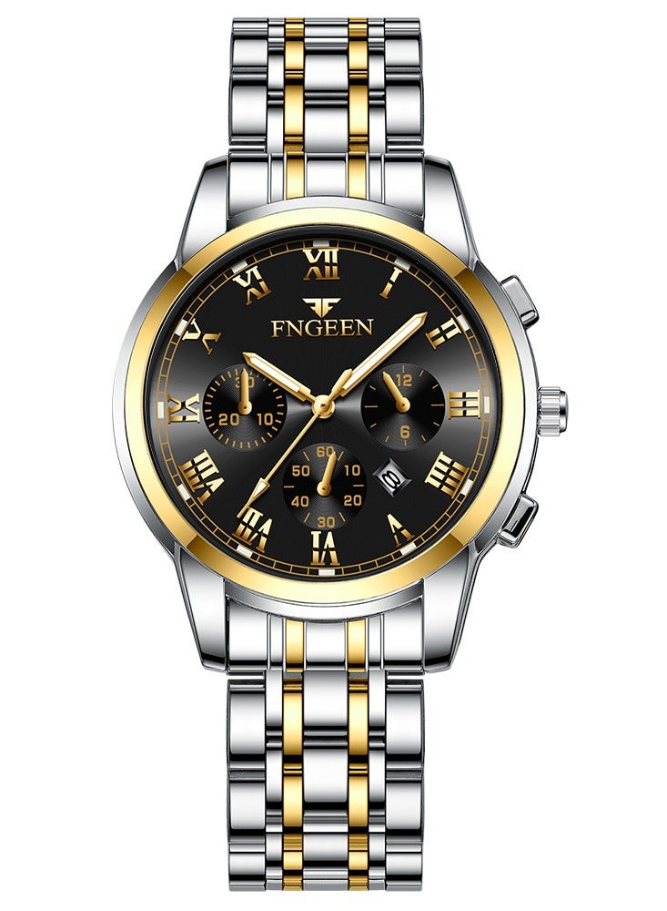 FNGEEN BINBONG 4006 Men Watches Top Brand Luxury Waterproof Date Clock Male Steel Strap Casual Quartz Watch Sports Wrist Watch Men - Image 2