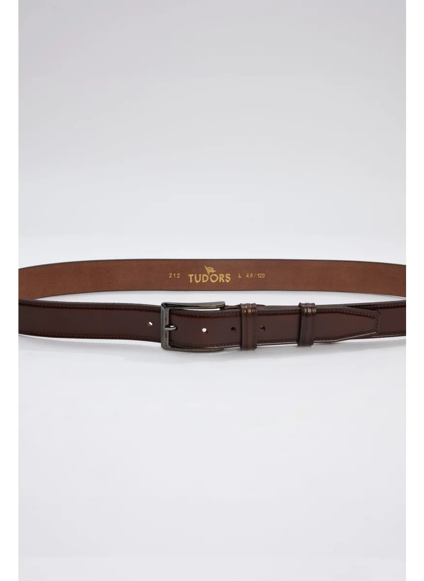 Tudors Men’s Leather 3.5 cm Classic Tan Belt