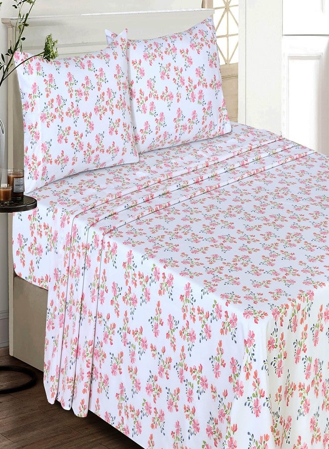 RUVANTI 100% Cotton California King Sheet Sets, 4 Pieces, Soft & Breathable Percale Weave Bedding, Deep Pocket 14", Hotel Standard, Crisp Cool Feel & Durable, Perfect Floral Sheets, Bloomex - Image 2