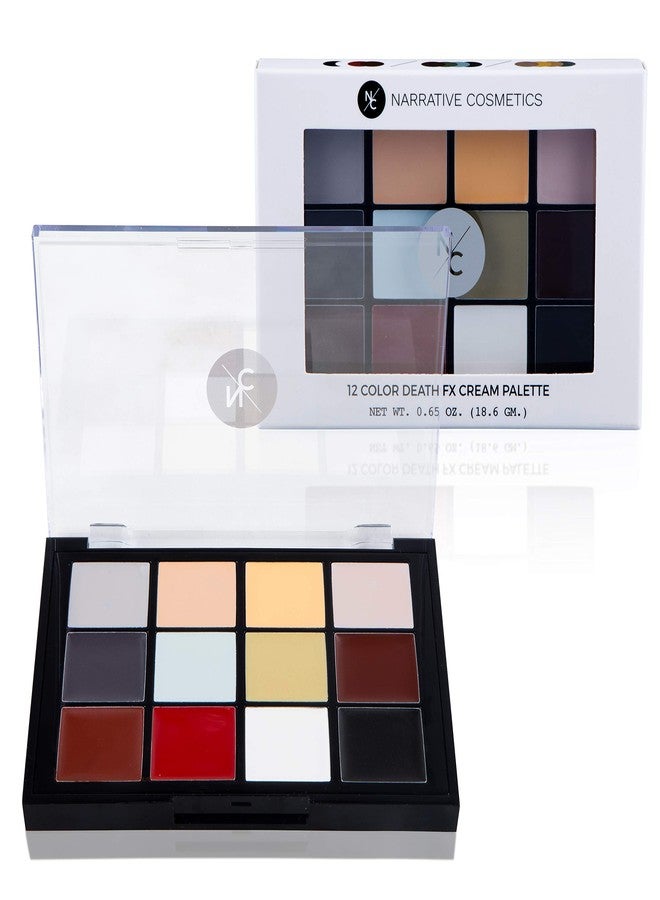 Narrative Cosmetics 12-Color Death FX Cream Palette, Professional Quick Drying Waterproof SFX Makeup for the Stage, Film, Costumes, Cosplay, Halloween - Image 1