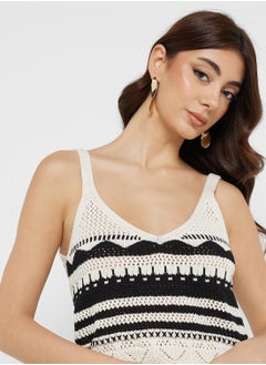 ONLY Onlmerida Life Sl Crop V-Neck Top Knt  - Image 3