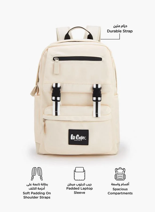 لي كوبر Solid Backpack With Buckle Closure