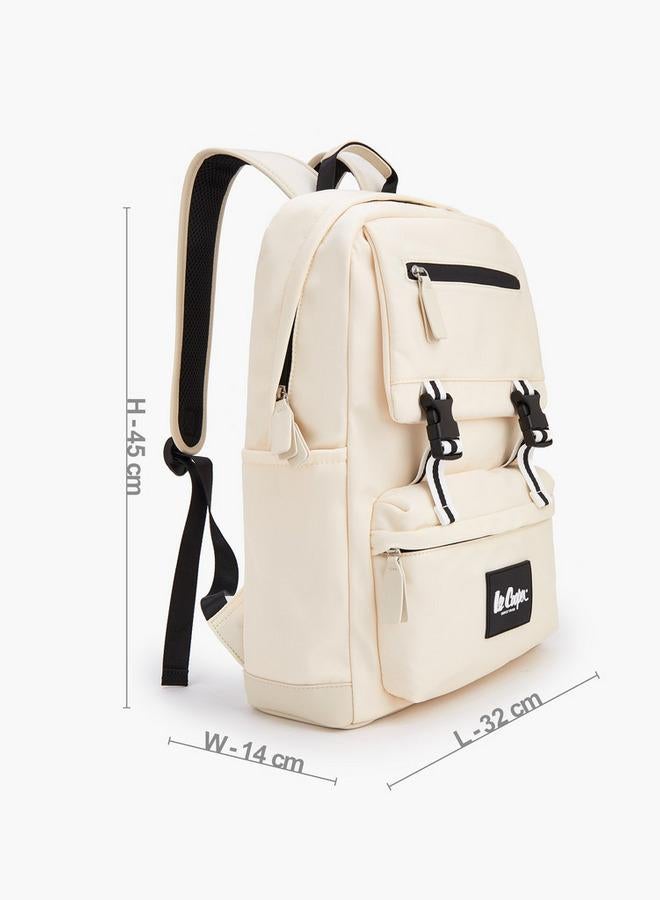 Lee Cooper Solid Backpack With Buckle Closure - Image 5