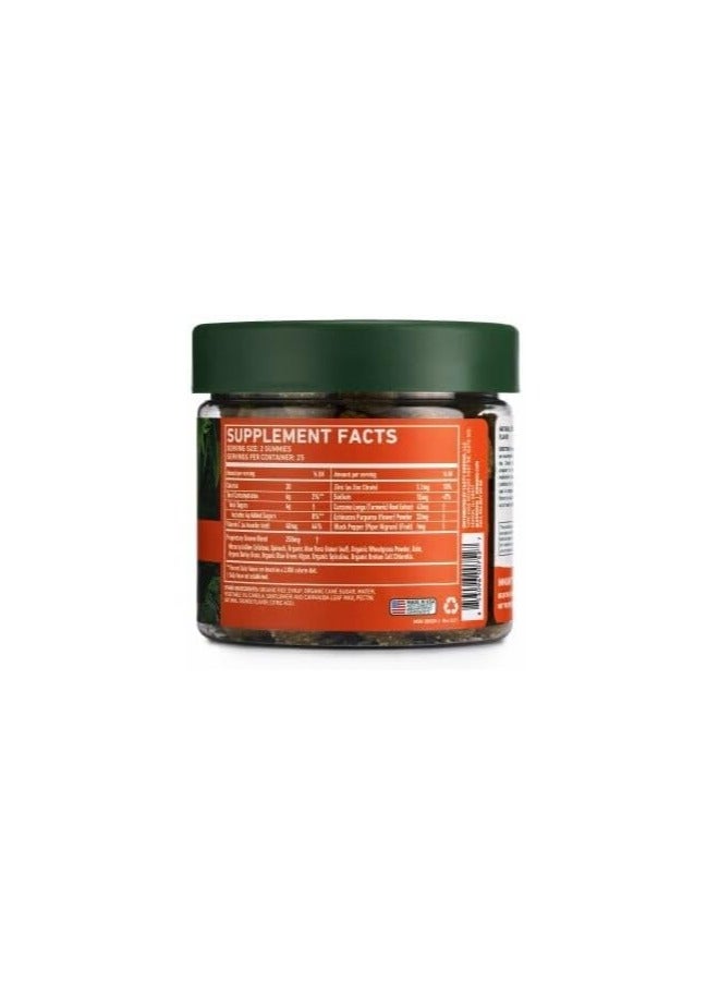 8Greens Immunity Gummies with Turmeric & Echinacea for Immune Support, Made with Real Greens, Greens Powder, Vitamin C, Zinc, Superfood Booster - Citrus Flavored, 50 Vegan Gummies - Image 2