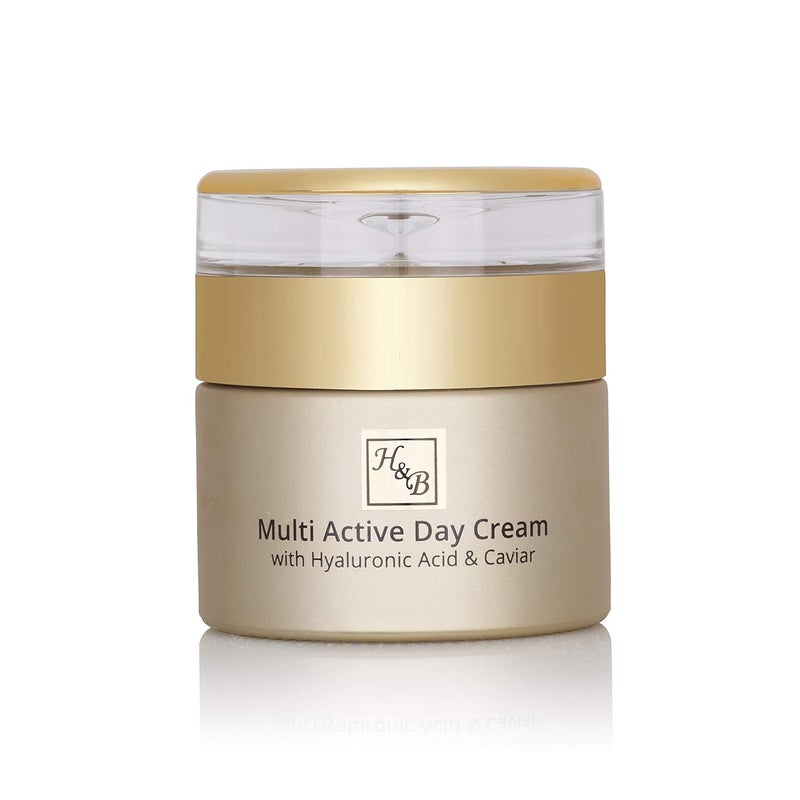 H&B HB MultiActive Day Cream AntiAging Face Moisturizer for Women Hyaluronic Acid Caviar Extract