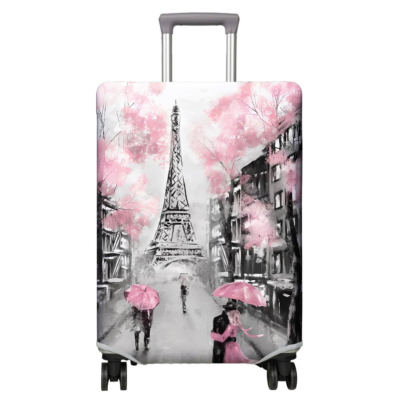 PtRug Travel Luggage Cover Suitcase Protector Fits 1832 Inch Wheel Covers PatternedTravel Related Items Flower Luggage Protector Elastic S - Image 2