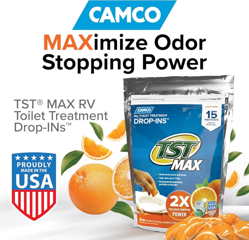 Camco TST MAX RV Toilet Treatment Drop-INS - Citrus Scent - Image 2