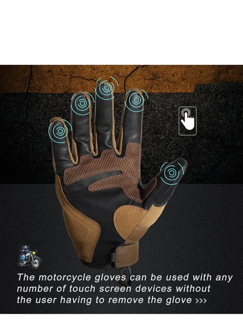 SYOSI Motorcycle Gloves, Full Finger Touchscreen Motorbike  Outdoor Work Sports, Hiking Camping Climbing Tactical Road Racing, Ebike for Men Women  - Image 4