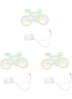 3 Pieces Led Neon Signs Neon Sign Led Neon Light Bike Neon Sign Lights Lights 3D Bike