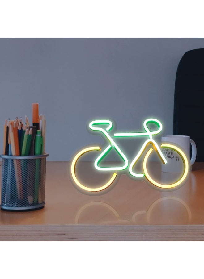 Generic - 3 Pieces Led Neon Signs Neon Sign Led Neon Light Bike Neon Sign Lights Lights 3D Bike - Image 1