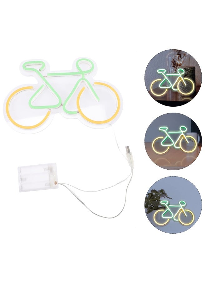 Generic - 3 Pieces Led Neon Signs Neon Sign Led Neon Light Bike Neon Sign Lights Lights 3D Bike - Image 1