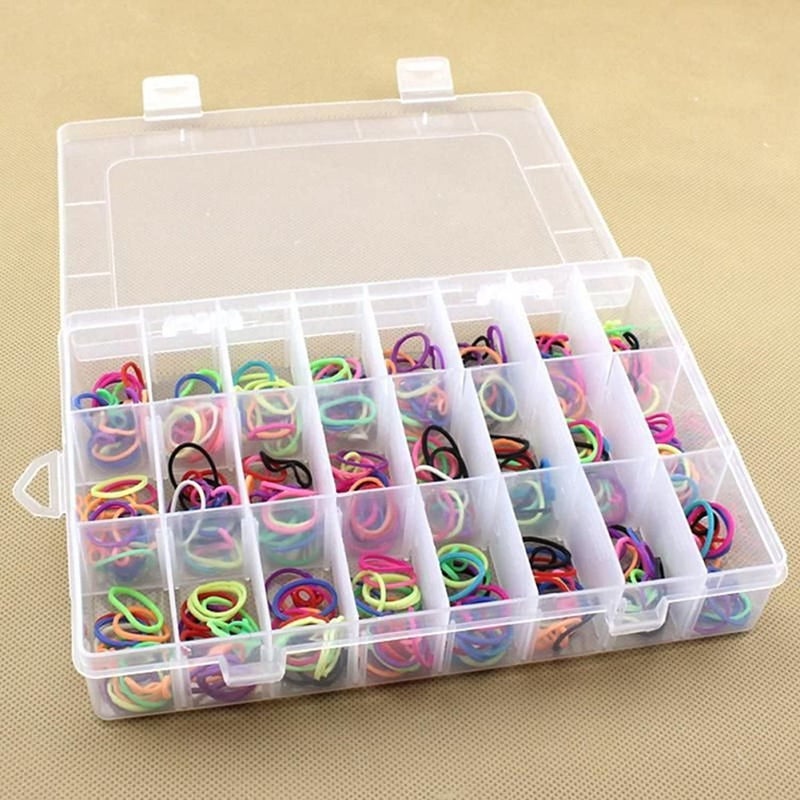 SKDBPM KDR Plastic Cosmetic Shelf Stand Case Grid Squares Lipstick Holder Showcase Stand Cosmetic Organizer Makeup Storage Box (Transparent) (24 Grid Box) - Image 4