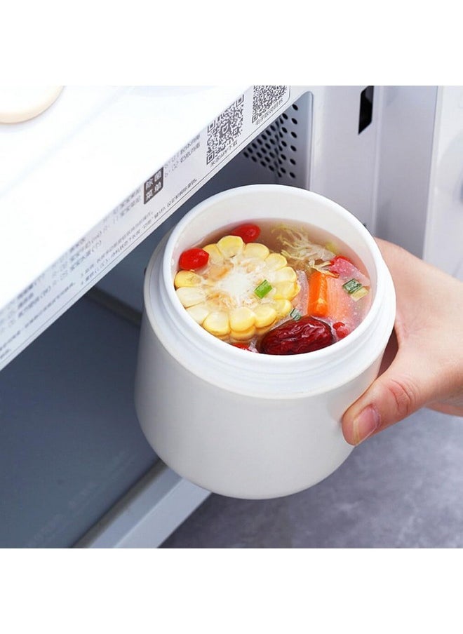 Cabilock - Insulated Food Container With Handle Portable Microwaveable Breakfast Cup Insulated Lunch Containers With Spoon Sealed Soup Container Soup Cup Microwaveable Soup Holder Water Cup Food - Image 1