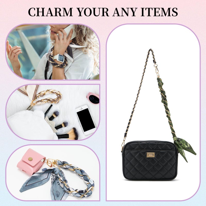 ZOOEASS Phone Wrist Lanyard Gold Metal Scarf Chain with Tether Tab Women Phone Chain Accessories - Image 5