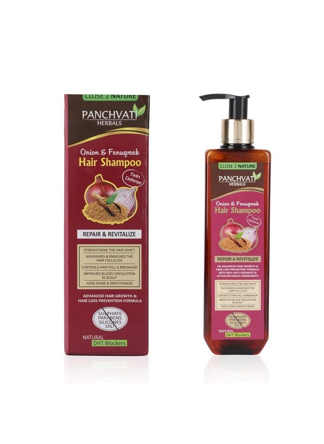 Panchvati Onion Fenugreek Hair Shampoo, 300 Ml - No Sulphate, No Parabens, No Silicon & Salt  - Image 1