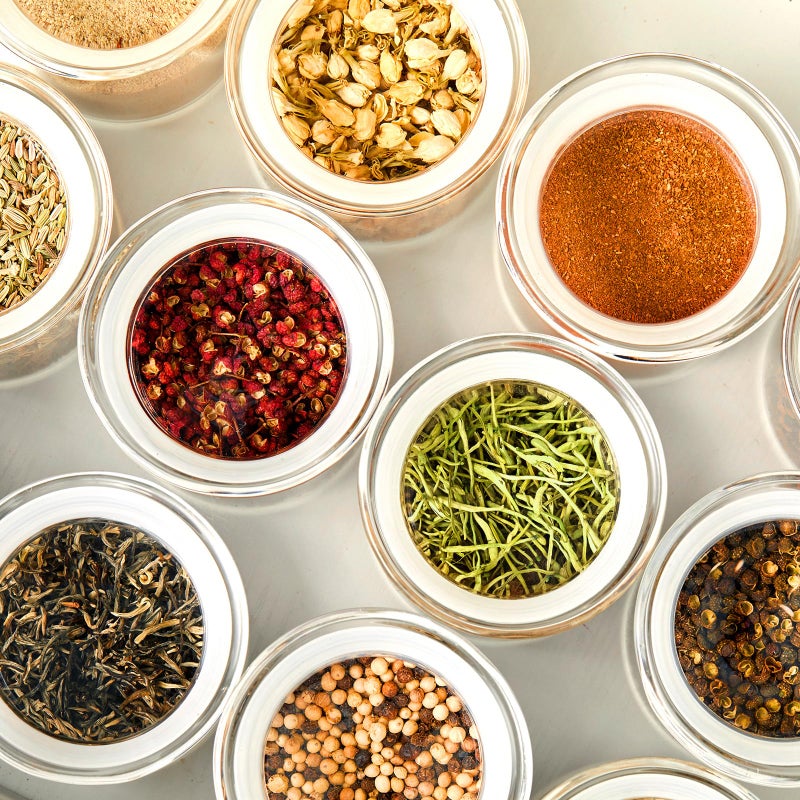 ZENS 10oz Glass Jars with Airtight Lid, 4 Pack Glass Kitchen Canisters Set for Spice, Loose Tea, Small Clear Glass Storage Jars with Labels for Herbs, Sugar - Image 2