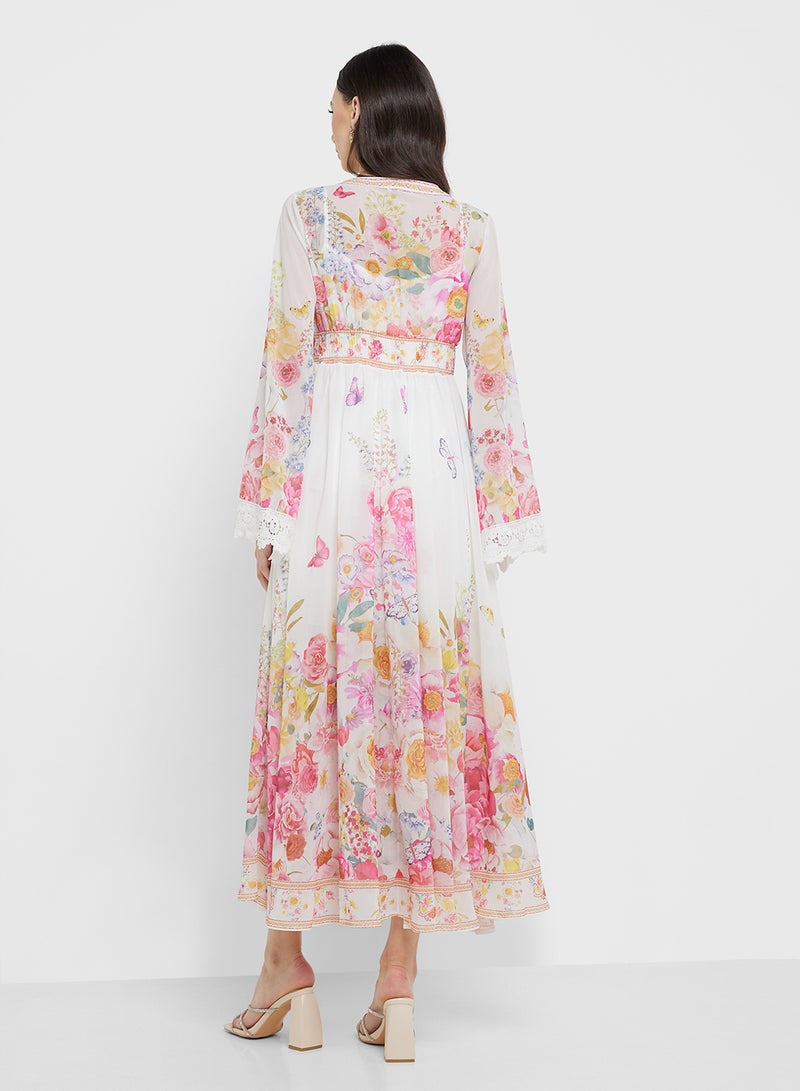 ELLA Floral Chiffon Dress - Image 2