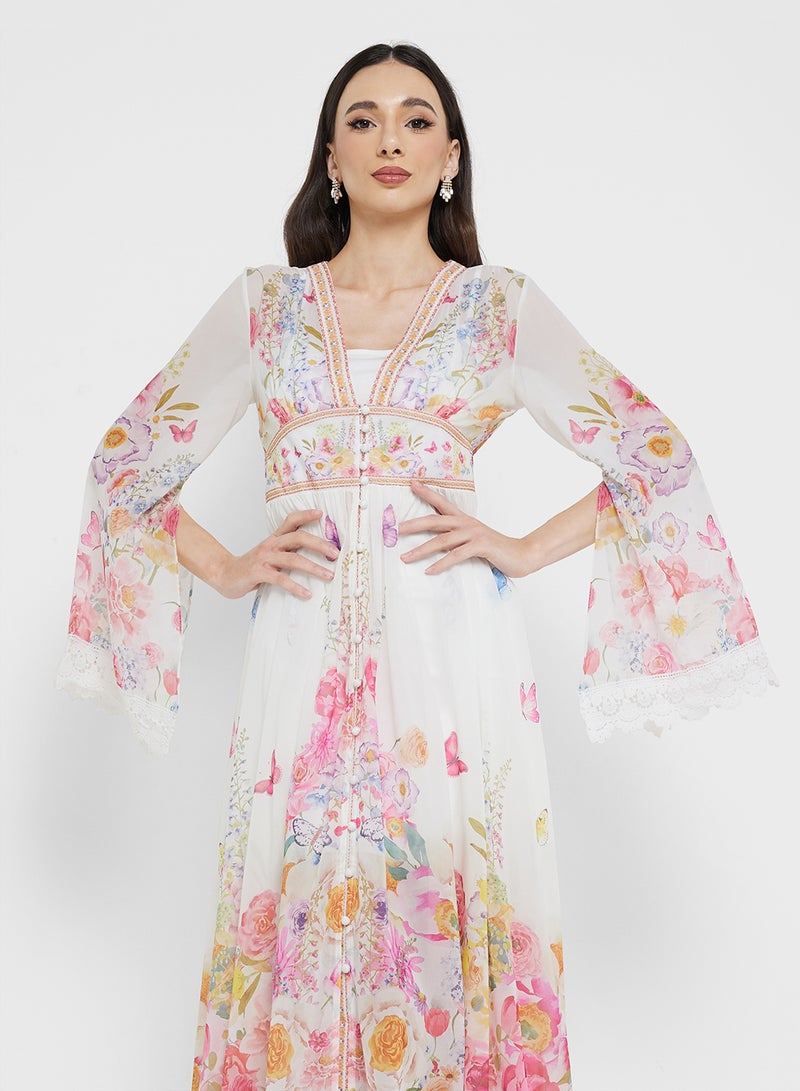 ELLA Floral Chiffon Dress - Image 3