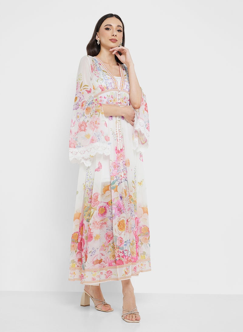ELLA Floral Chiffon Dress - Image 4