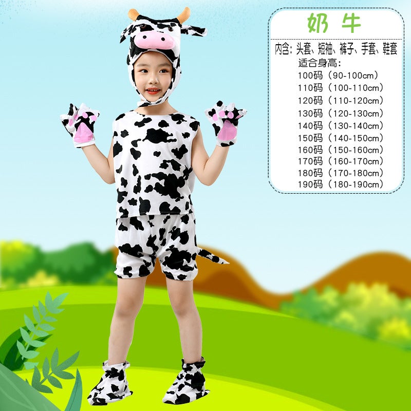 Children'S Day Animal Watch Performance Clothing Summer Short-Sleeved Kindergarten Activities Children Performance Clothes Dress Up - Image 1