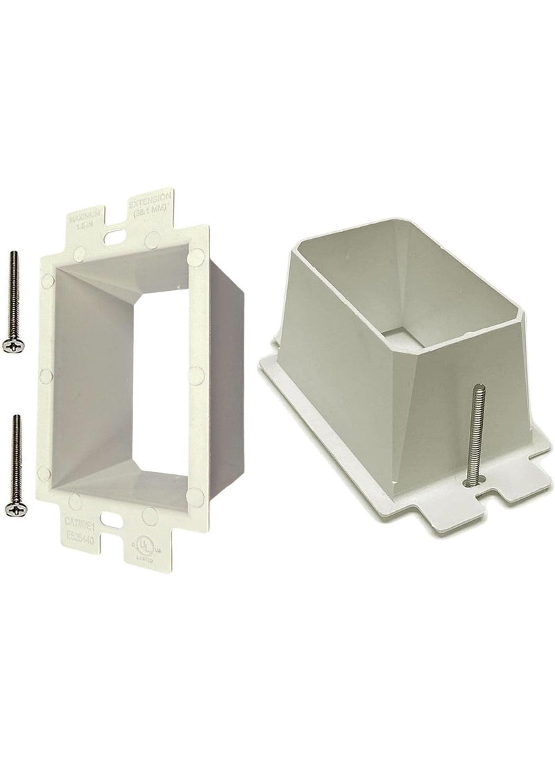 iMBAPrice iMBAPrice IMBABE1 UL Listed 1Gang NonMetallic Electrical Power Outlet Box Extender for Power Switch Receptacles Accessories 1Pack  - Image 1