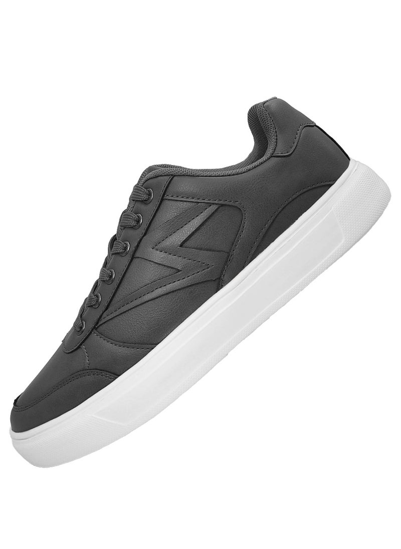 Sky View Athlesiure Men's Classic Low Top Shoes Fashion Sneaker with Soft Insole Causal Dress Shoes for Men Comfortable Walking Skate Shoes Grey  - Image 1