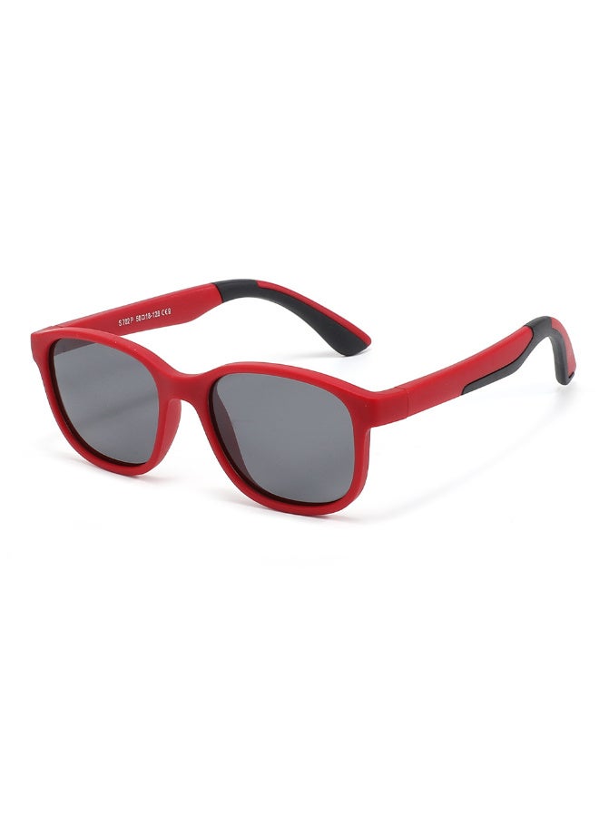 ZESITH 2026 New Fashion Polarized Kids Sunglasses, Ultra Light Sports UV Protection Sun Glasses S702 - Red Black - Image 1