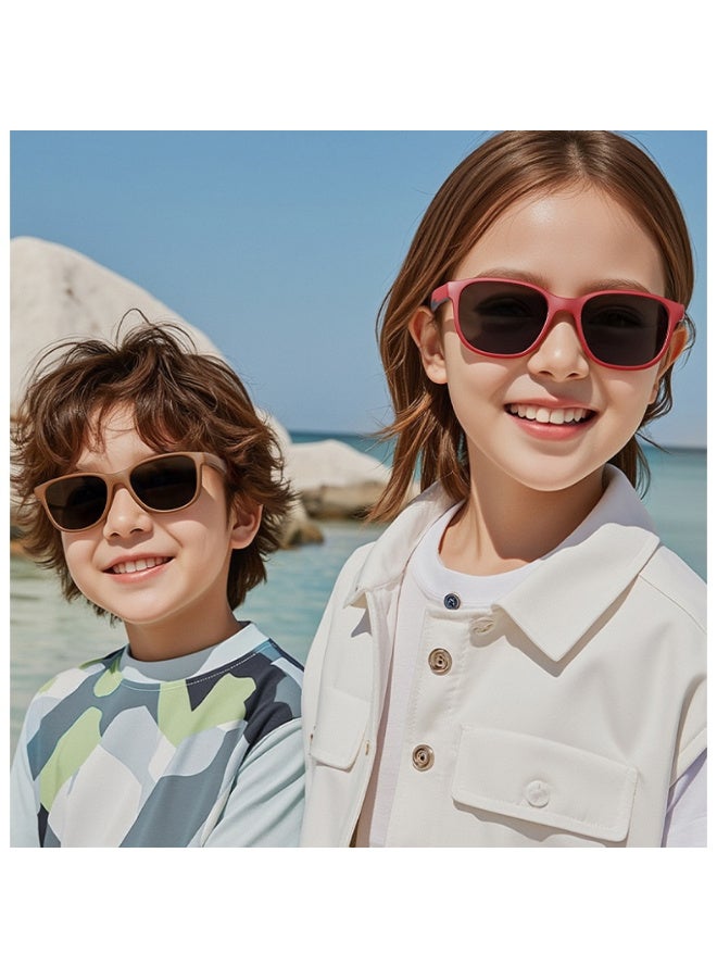 ZESITH 2026 New Fashion Polarized Kids Sunglasses, Ultra Light Sports UV Protection Sun Glasses S702 - Red Black - Image 5