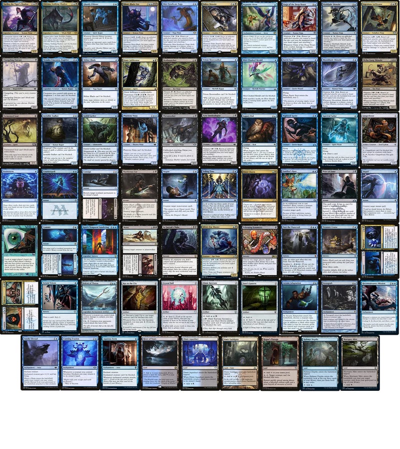 MTG Decks & More Ninja Commander Deck Yuriko Dimir Blue Black EDH 100 Card Custom Magic The Gathering Deck Very Strong - Image 3