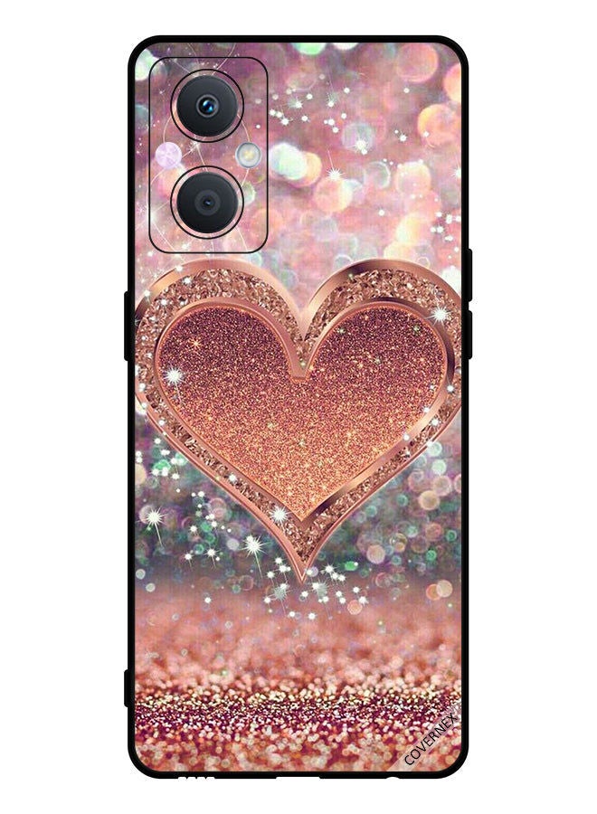 Covernex Protective Case Cover For Oppo A96 Glitter Heart - Image 1