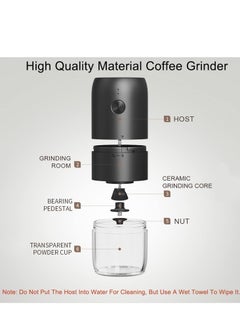 Electric Coffee Grinder,USB Rechargeable Portable Automatic Adjustable Coarse Fine Ground Coffee Bean Grinder With Cleaning Brush And Charge Cable For Home Office Restaurant Car Outdoor Indoor - pzsku/ZE555CAA36AF2E6C2F56BZ/45/_/1694080471/4beecf48-105b-4e7a-ab82-5ca14a8dc45d