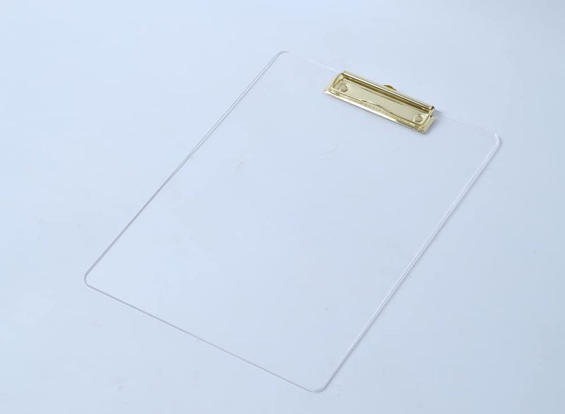 JIARI 2 Pack Clear Acrylic Office Clipboard A4 Letter Size 8.6" x 12.2" (Gold) - Image 5