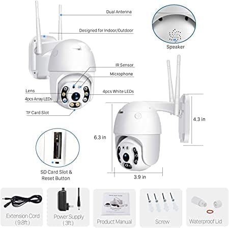 HD dom Camera 1080p 12mp Ptz Outdoor Ip66 Waterproof - Image 2