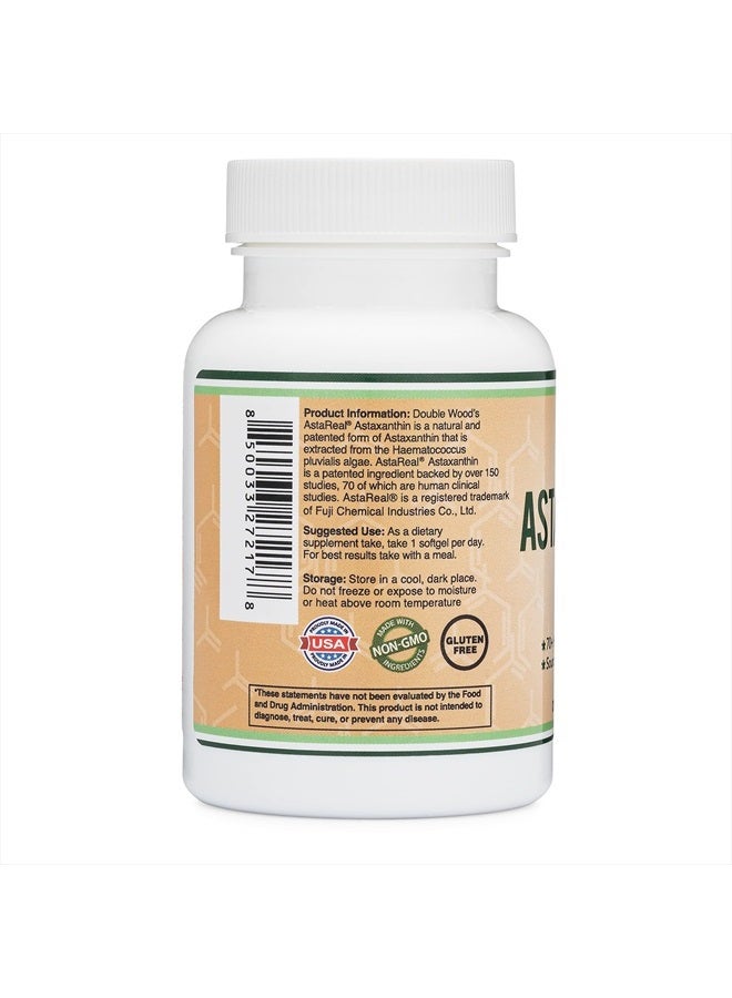 Double Wood Supplements Astaxanthin 12mg Max Strength (AstaReal: Natural Patented Astaxanthin with 70+ Human Clinical Trials - World's Most Studied Brand) Grown, Harvested, and Made in The USA (Astaxantina) by Double Wood - Image 3