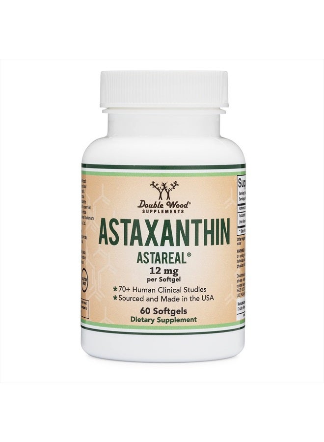 Double Wood Supplements Astaxanthin 12mg Max Strength (AstaReal: Natural Patented Astaxanthin with 70+ Human Clinical Trials - World's Most Studied Brand) Grown, Harvested, and Made in The USA (Astaxantina) by Double Wood - Image 4