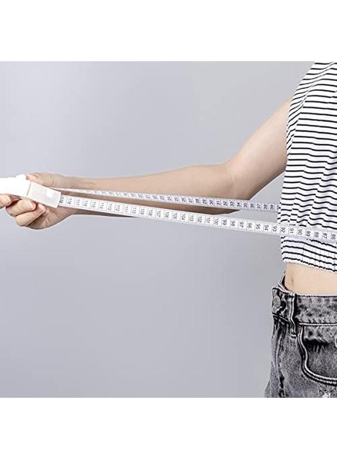 إي سي في في شريط قياس أبيض شريط قياس الجسم 60 بوصة شريط قياس الخصر الدقيق لفقدان الوزن الحرف اليدوية شريط الجسم التلسكوبي التلقائي الخياط - Image 4