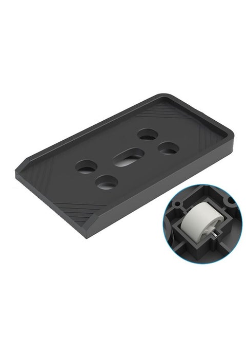 036-1 Desktop Computer Host Increased Rack with Wheels, Spec: Parallel Wheel (Black)