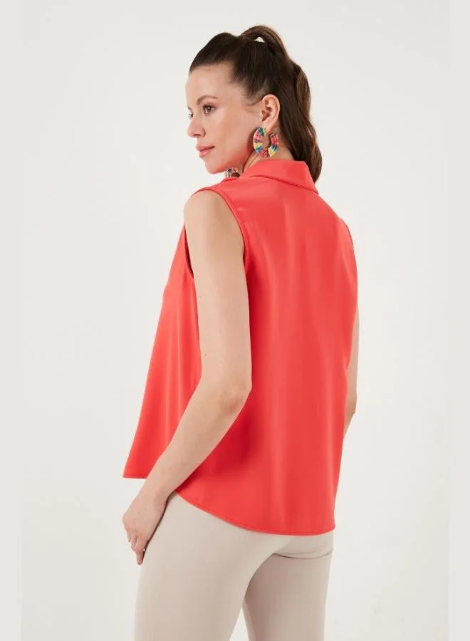 Lela  Lela Collar Ruffled Regular Fit Sleeveless Shirt Women's SHIRT 611GO0110 for Women | Best Price UAE