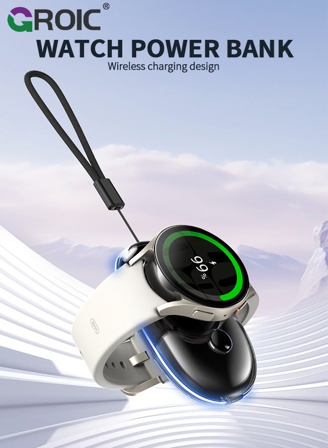 GROIC 1000mAh Portable Charger, Removable Charging Dock for Apple Watch, Power-Bank for Apple Watch, Magnetic Watch Charger - Image 2