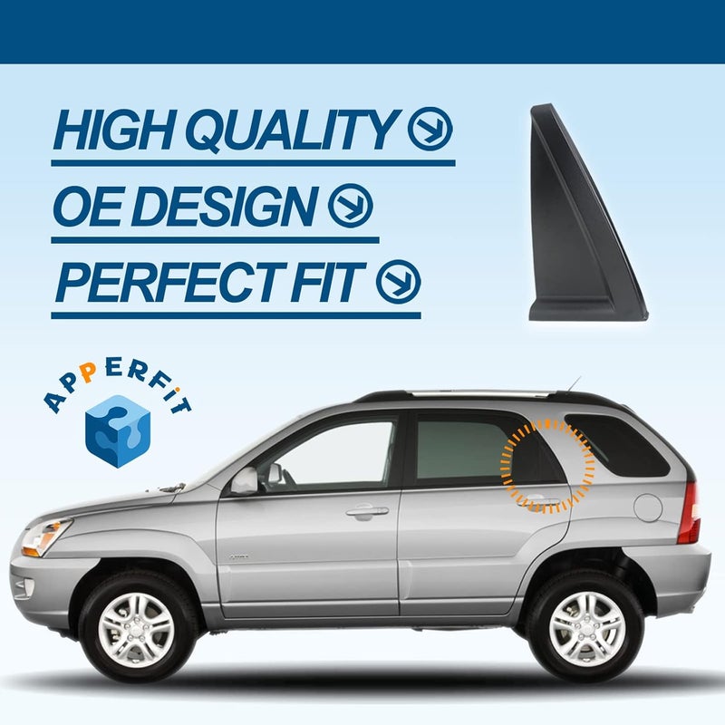 APPERFiT KIA Sportage 2005-2010 Rear Door Black ABS Plastic Molding - Image 3