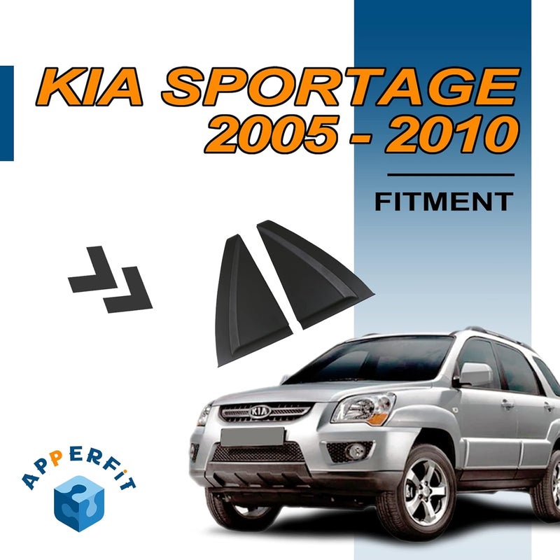 APPERFiT KIA Sportage 2005-2010 Rear Door Black ABS Plastic Molding - Image 2