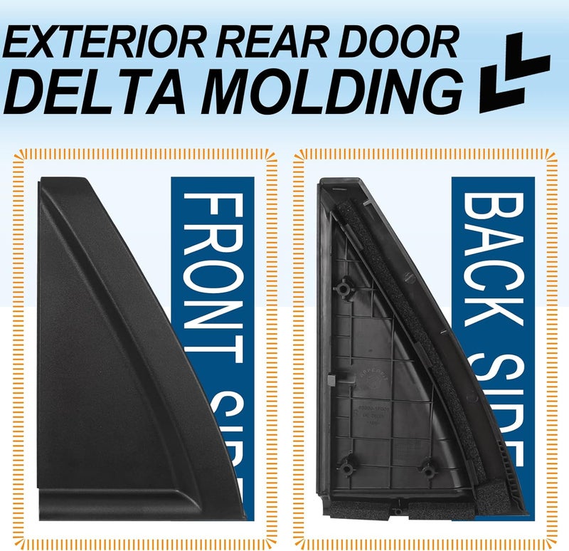 APPERFiT KIA Sportage 2005-2010 Rear Door Black ABS Plastic Molding - Image 4