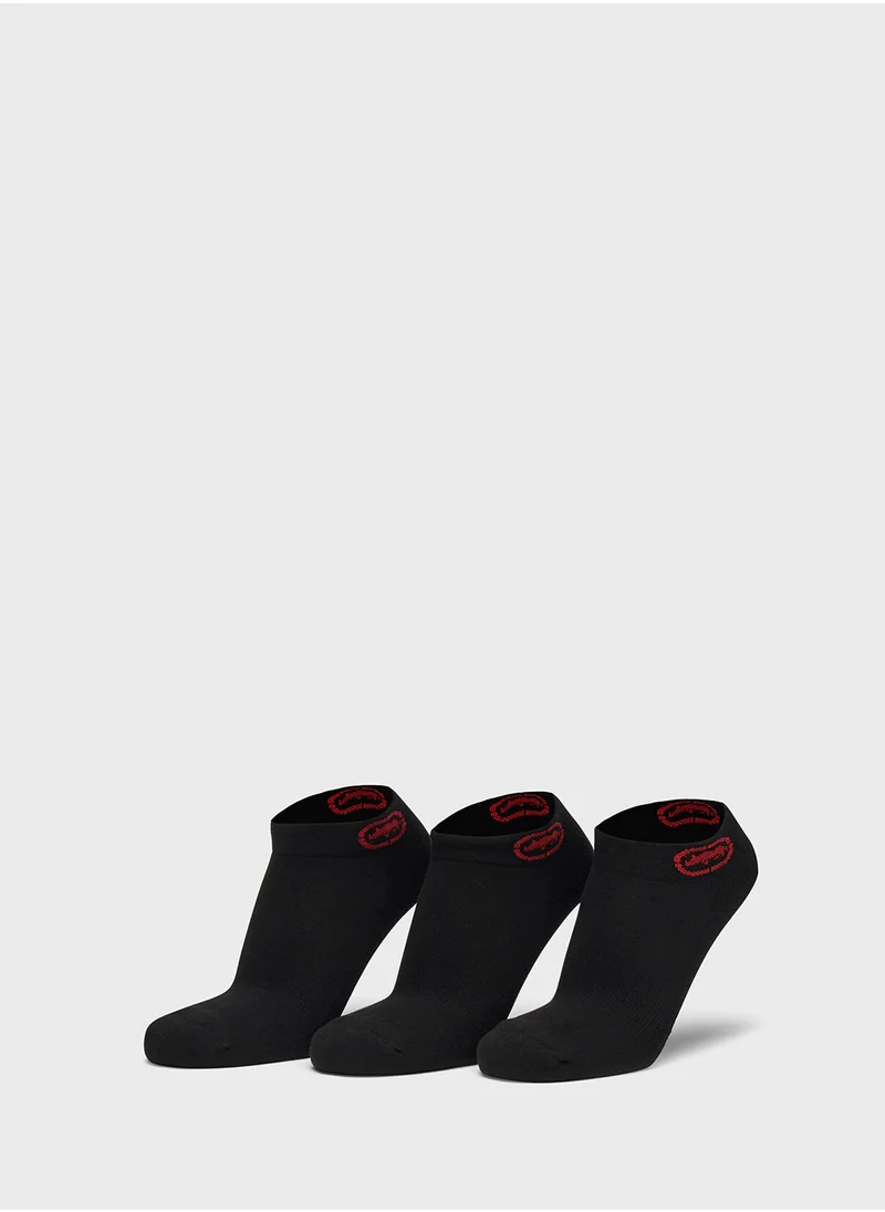 إيكو يو إن إل تي دي. Set of 3 - Ecko Logo Detail Ankle Length Socks