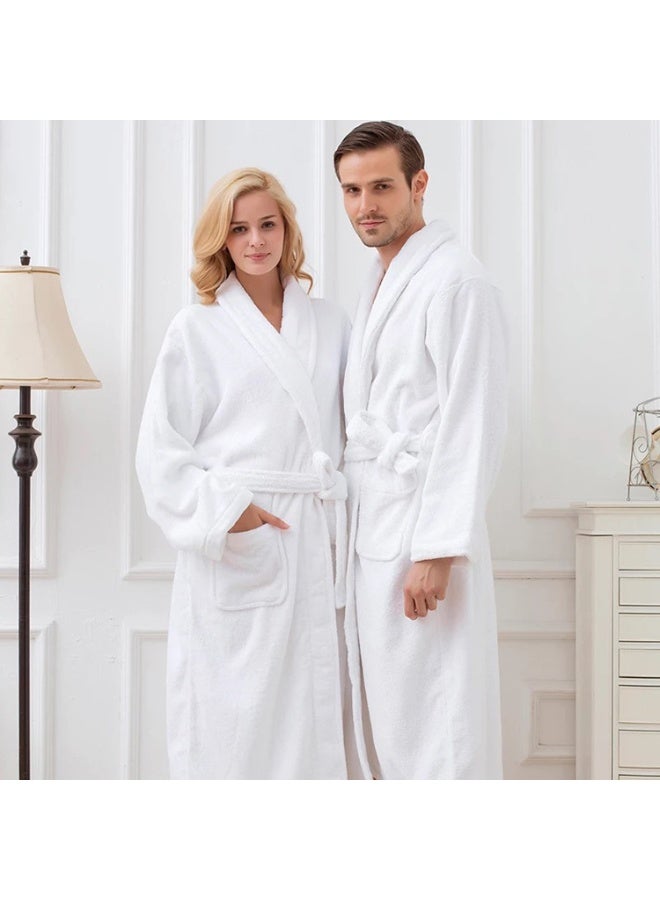 تى ام هوم روب فندقي قطيفي – قطن طبيعي 100% | عالي الامتصاص ومعالج ضد الحساسية والوبرة | برنص فنادق فاخر – TM Home - Image 1