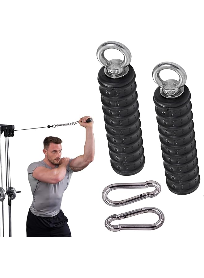 إيروريكس ملحقات سحب حبل ثلاثي الرؤوس طويل جدًا بمقبض ذراع واحد، مقبض تدريب كابل متين للصالة الرياضية، قضيب سحب للأسفل، ملحقات كابل تمارين لياقة بدنية شديدة التحمل (قطعتان بمقبض ذراع واحد) - Image 1