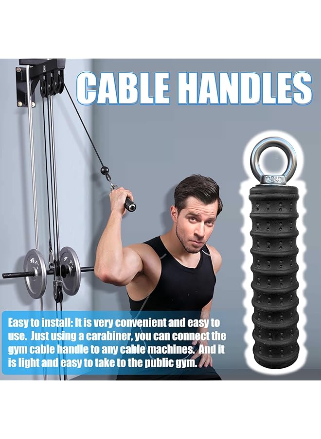 إيروريكس ملحقات سحب حبل ثلاثي الرؤوس طويل جدًا بمقبض ذراع واحد، مقبض تدريب كابل متين للصالة الرياضية، قضيب سحب للأسفل، ملحقات كابل تمارين لياقة بدنية شديدة التحمل (قطعتان بمقبض ذراع واحد) - Image 2