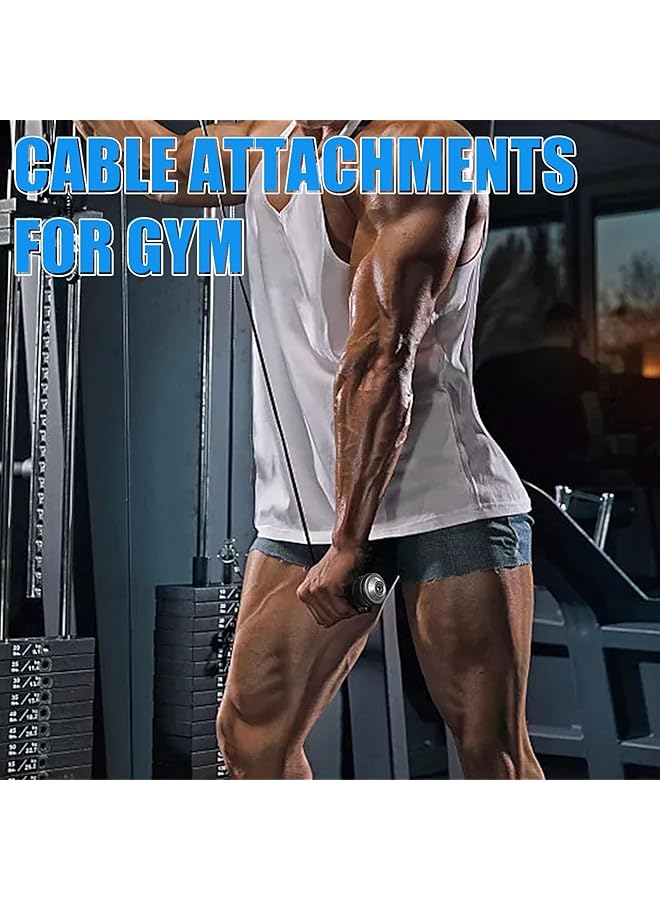 إيروريكس ملحقات سحب حبل ثلاثي الرؤوس طويل جدًا بمقبض ذراع واحد، مقبض تدريب كابل متين للصالة الرياضية، قضيب سحب للأسفل، ملحقات كابل تمارين لياقة بدنية شديدة التحمل (قطعتان بمقبض ذراع واحد) - Image 4