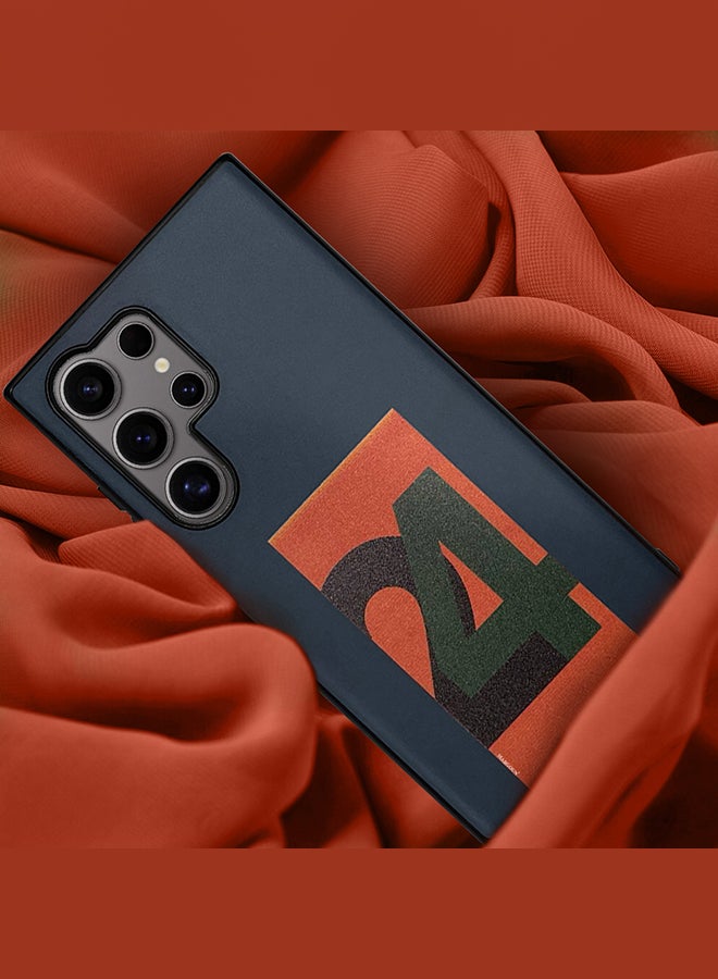 CATANES Samsung Galaxy S24 Ultra Case Hard PC Case with Print Design Luxury and Durable Case Cover Thin & Lightweight Case Blue - Image 5