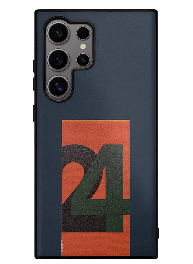 CATANES Samsung Galaxy S24 Ultra Case Hard PC Case with Print Design Luxury and Durable Case Cover Thin & Lightweight Case Blue - Image 2